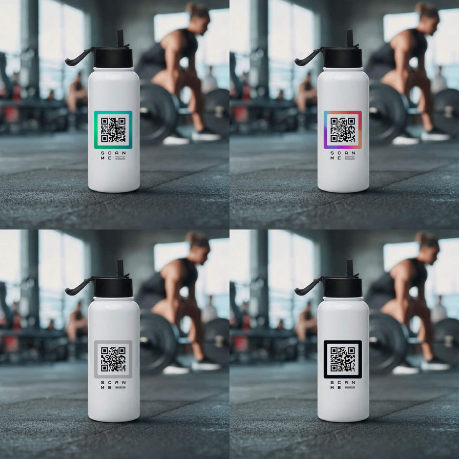 QRSona smart bottle collection – choose from 8 customizable QR code designs for creators and professionals